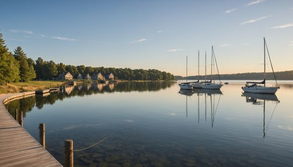 Lac de pareloup : voile, plages et villages riverains avec le camping lac aux oiseaux
